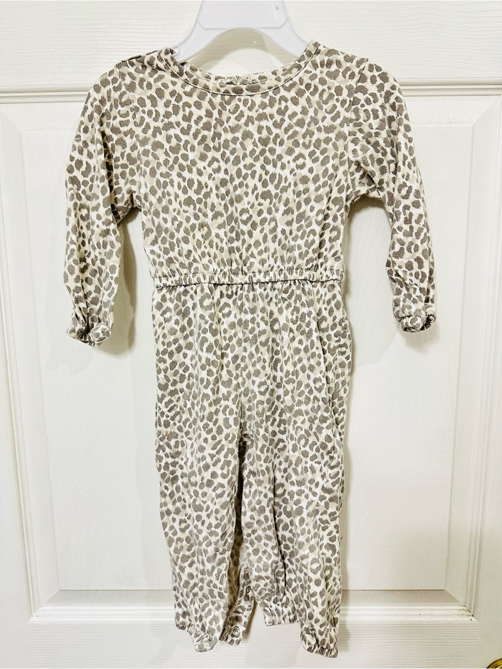 Neutral Leopard Print Jumpsuit